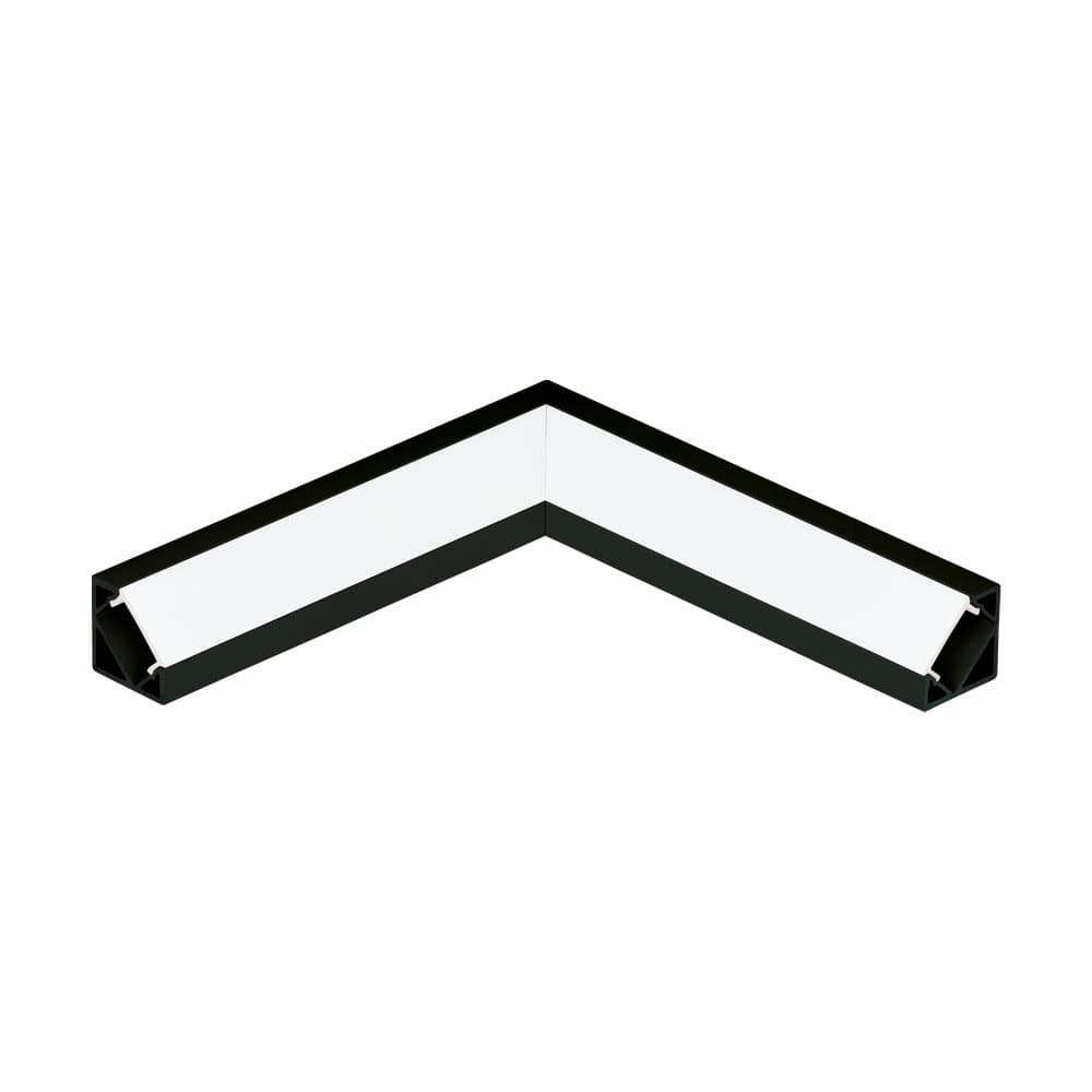 Eglo 98965 Профиль угловой 90° CORNER PROFIL 2 к арт. 98963, L110, алюминий, черный/пластик, белый
