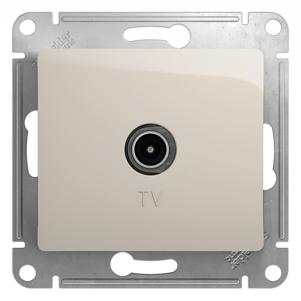 Systeme Electric Glossa Молочный Розетка TV проходная 4DB