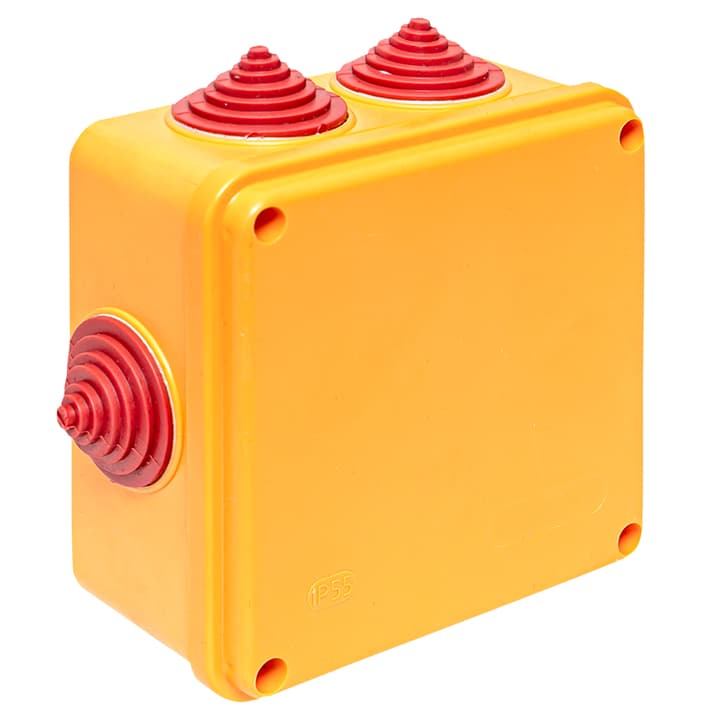 EKF Коробка огнестойкая 100х100х50мм IP55, 3 двойных клеммника 1,5-6 мм2