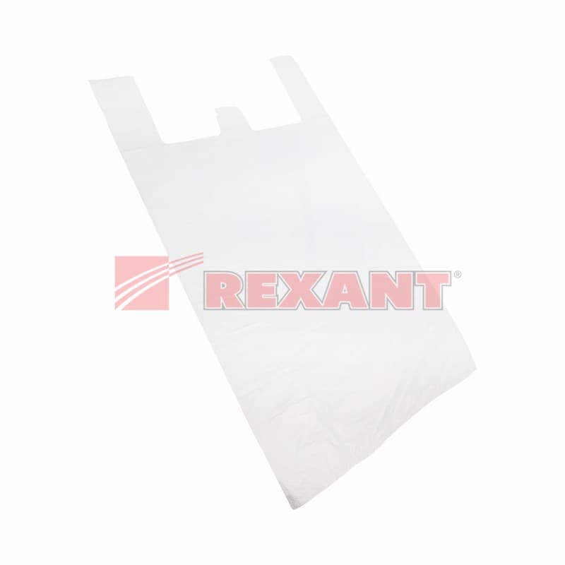 Пакет майка ПНД 28+16*50, 13мкм белая (100шт./уп) Rexant 61-0203-1