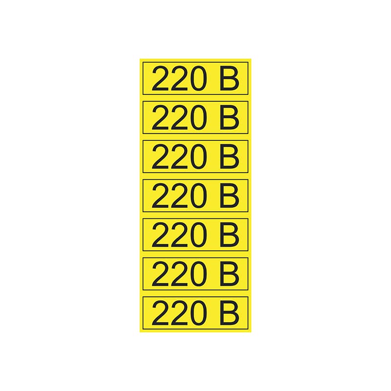 Наклейка знак электробезопасности «220 В» 35х100 мм 70шт. Rexant 56-0007-2