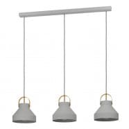 Eglo 390227 Подвесной светильник HL/3 E27 grey/pb-brushed'ESTEPONA'