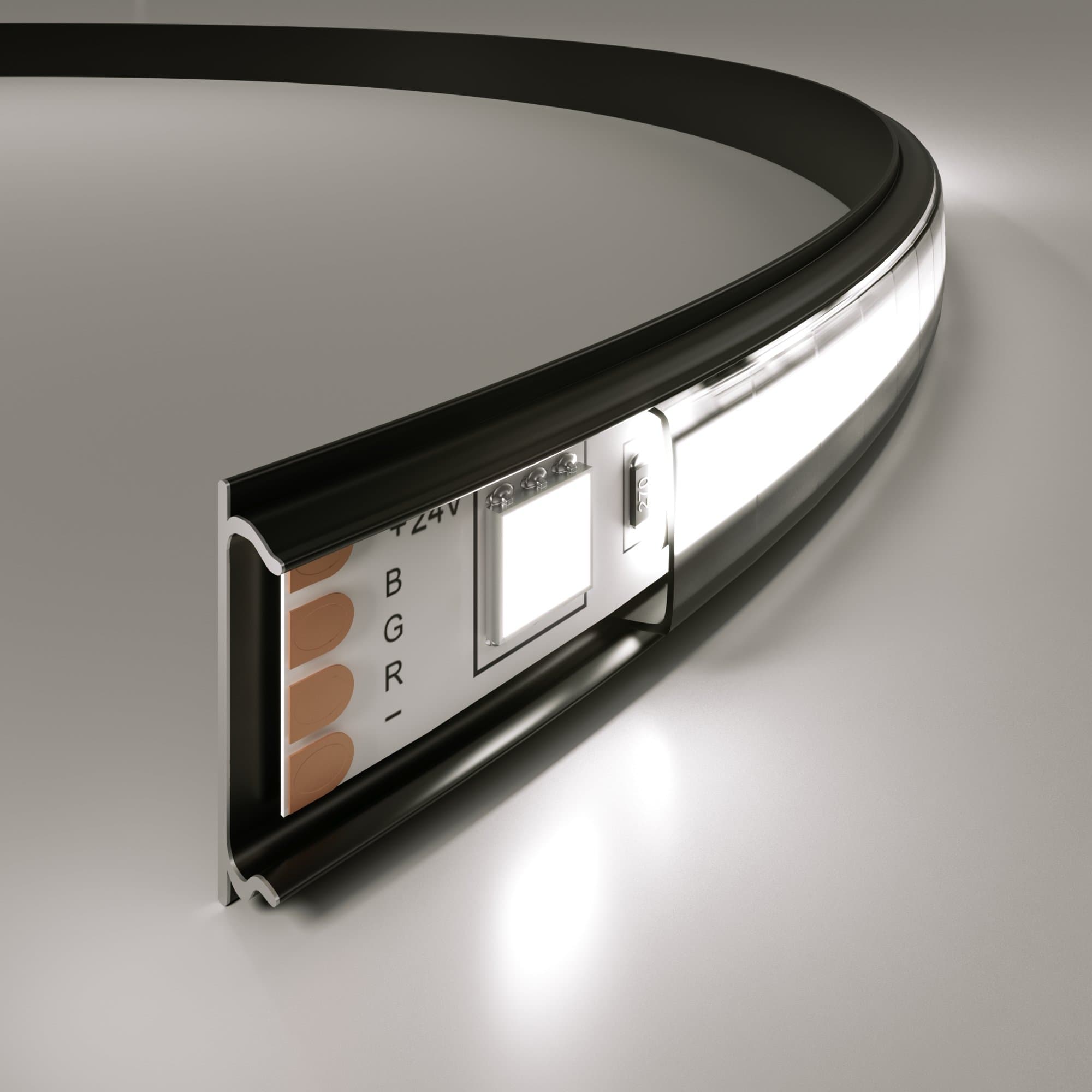 Elektrostandard LL-2-ALP012 / Гибкий алюминиевый профиль черный/черный для LED ленты (под ленту до 10mm) a053629