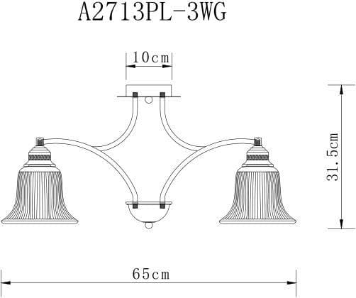 Arte Lamp A2713PL-3WG Люстра потолочная — миниатюра 2
