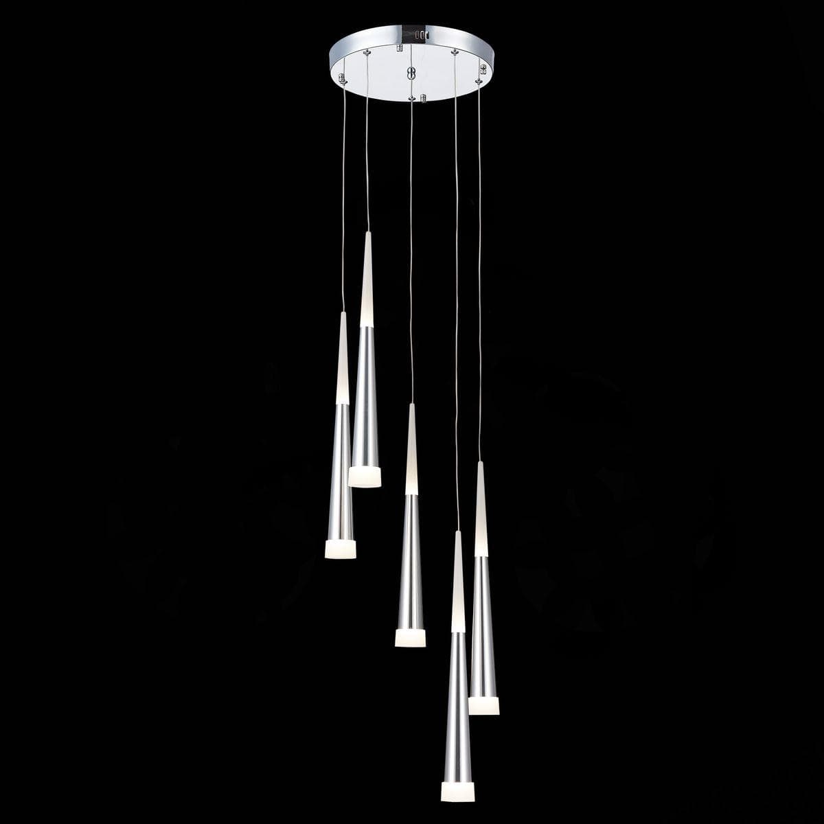 Evoluce SLE200113-05 Светильник подвесной Хром/Хром, Белый LED 5*7W 3000K — миниатюра 3