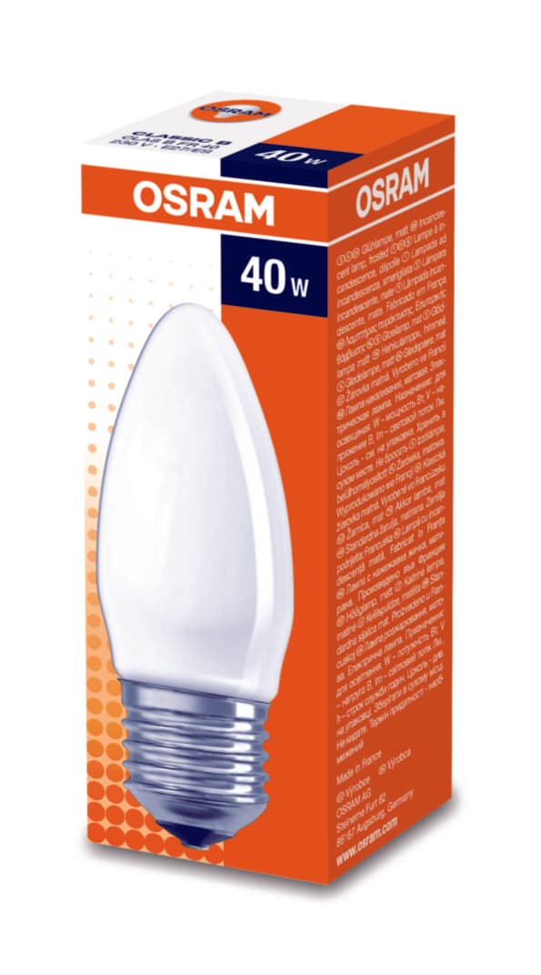 Osram Лампа накаливания CLAS B матовая 40W E27 4008321411365 — миниатюра 2