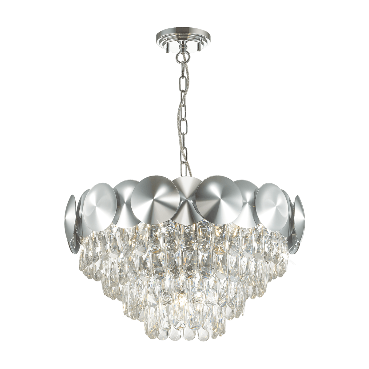 Odeon Light 4972/5 HALL ODL22 375 хром/пластик/хрусталь Люстра E27 5*40W CATRIS — миниатюра 2
