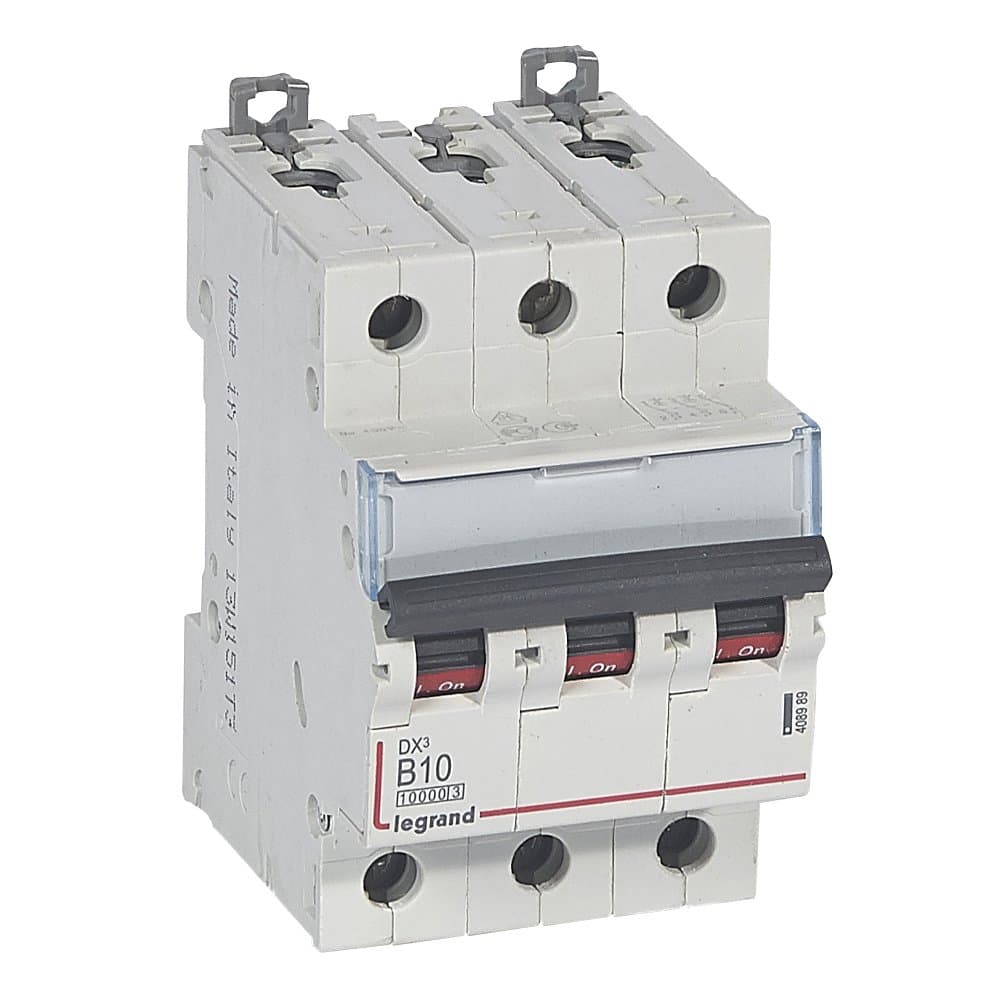 Legrand DX3 Автоматический выключатель 3P 10A (B) 10kA/16kA 408989