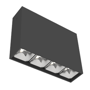 Varton Светодиодный светильник DL-Box Reflect Multi 1x4 накладной 14 Вт 3000 К 150х40х115 мм RAL9005 черный муар 24° V1-R0-90252-20L20-2001430