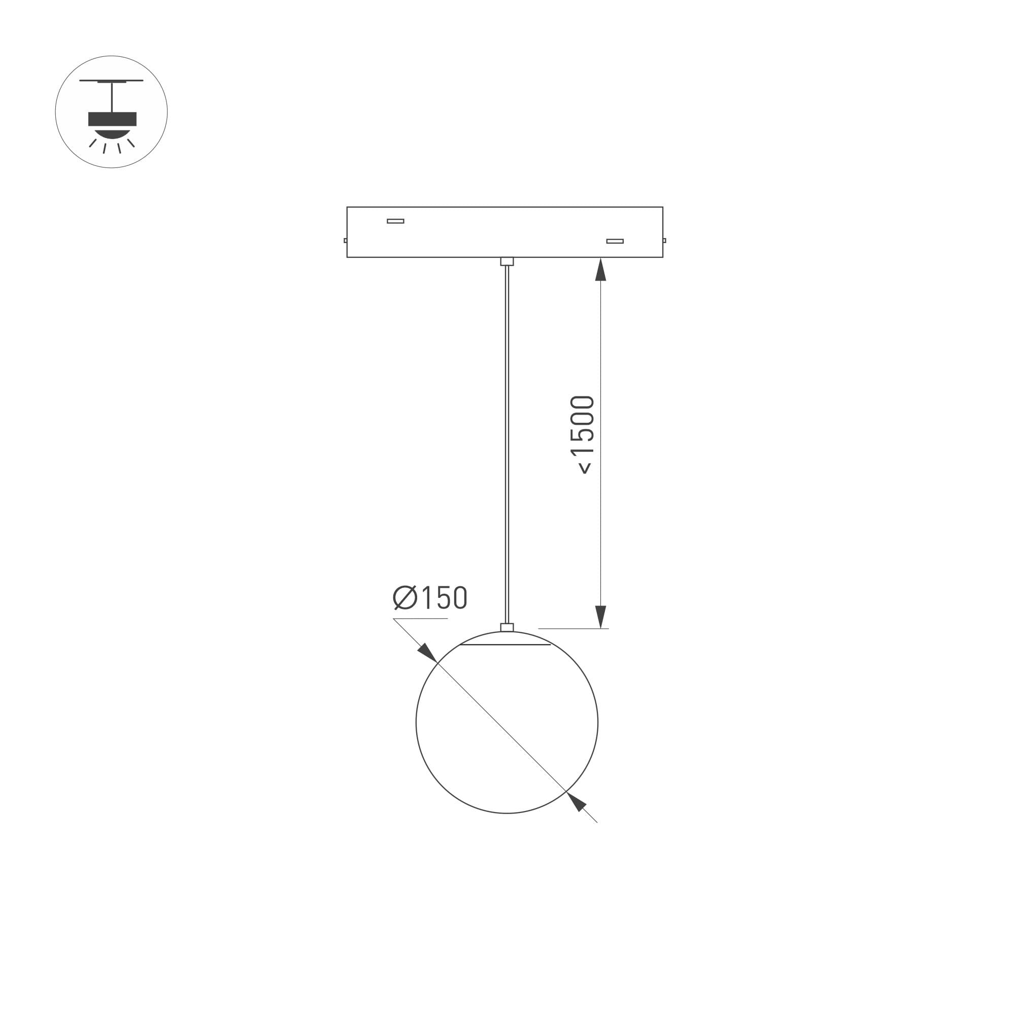 Arlight Светильник MAG-ORIENT-SFERO-HANG-R150-10W Day4000 (BK, 300 deg, 48V) (IP20 Металл, 3 года) 035759 — миниатюра 3