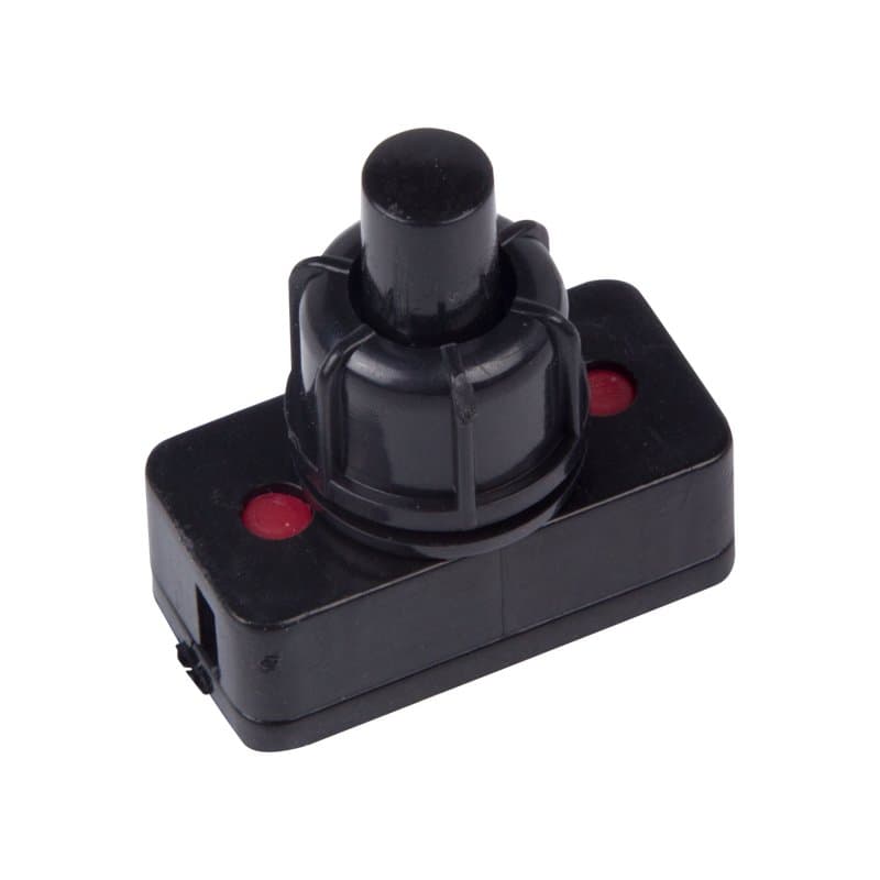 Выключатель-кнопка 250V 1А (2с) ON-OFF черный (для настольной лампы) Rexant 36-3011