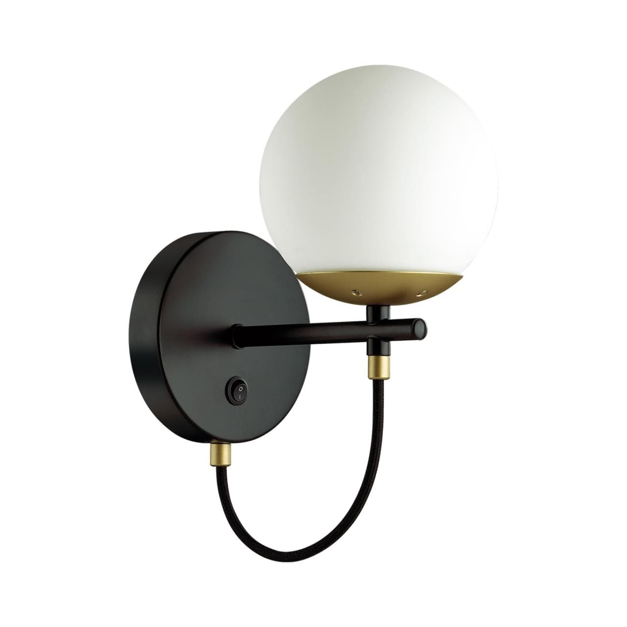 Lumion 5212/1W MODERNI черный, золотой Бра с выключателем E27 60W 220V RANDI