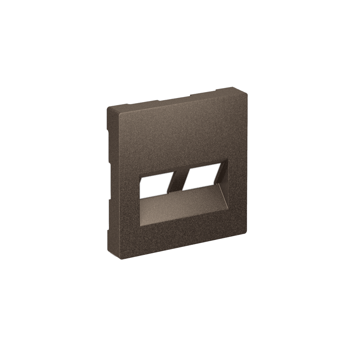Systeme Electric AtlasDesign Мокко Накладка двойная для информационных функций типа Keystone — миниатюра 1