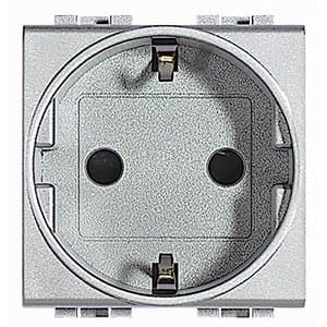 BT LL Алюминий Розетка силовая 2К+З безвинтовой зажим NT4141AN