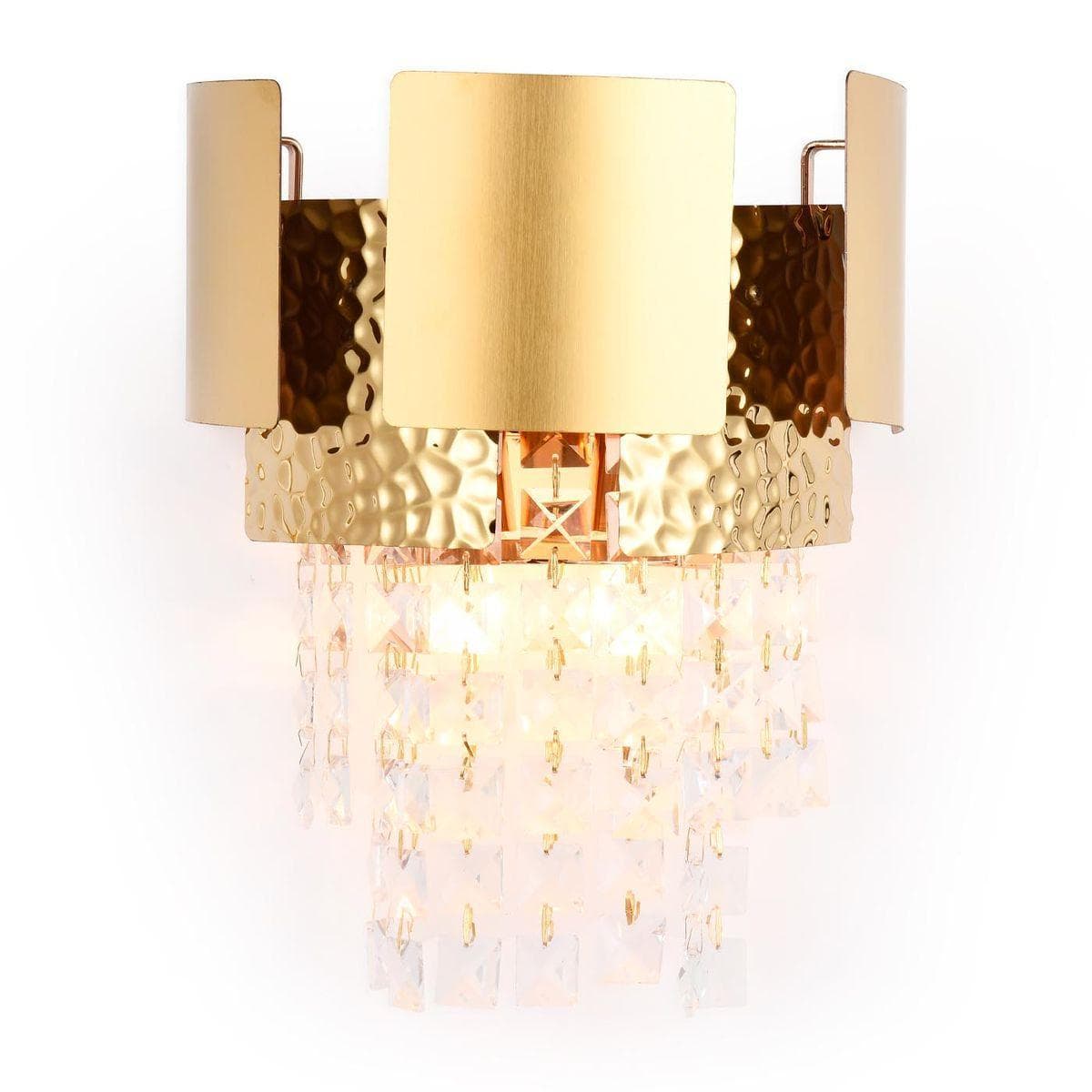 Ambrella Настенный светильник с хрусталем TR5252/2 GD/CL золото/прозрачный E14/2 max 40W 270*240*150 — миниатюра 1