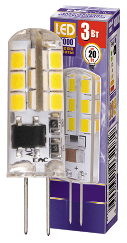 Jazzway Лампа PLED-G4 3W 4000K 200Lm 220V (силикон) .1032072 — миниатюра 2