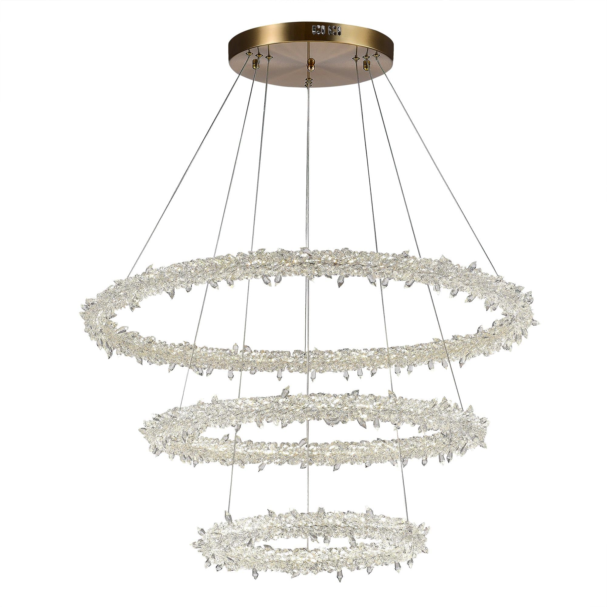 ST LUCE SL6105.203.03 Люстра подвесная Золотистый/Прозрачный LED 1*160W 3000 - 6500K