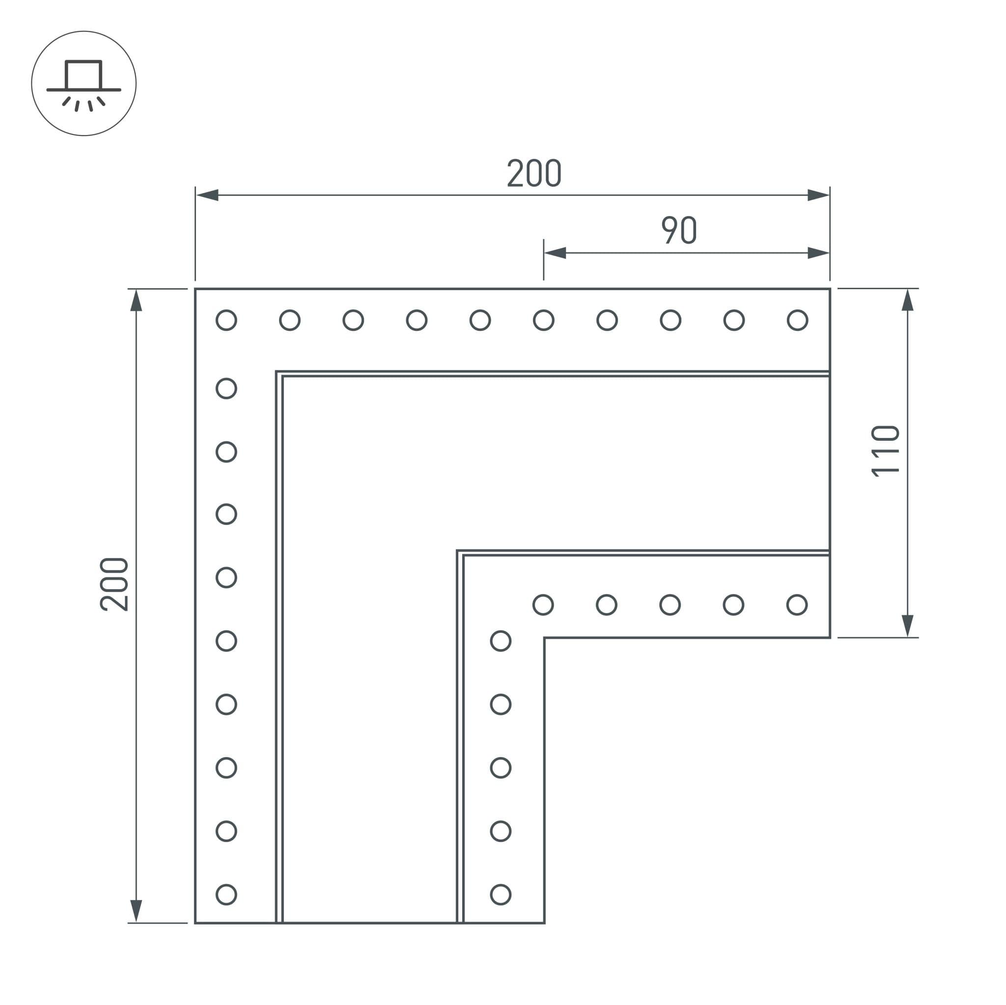 Arlight Угол SL-LINIA55-FANTOM (Металл) 030132 — миниатюра 3
