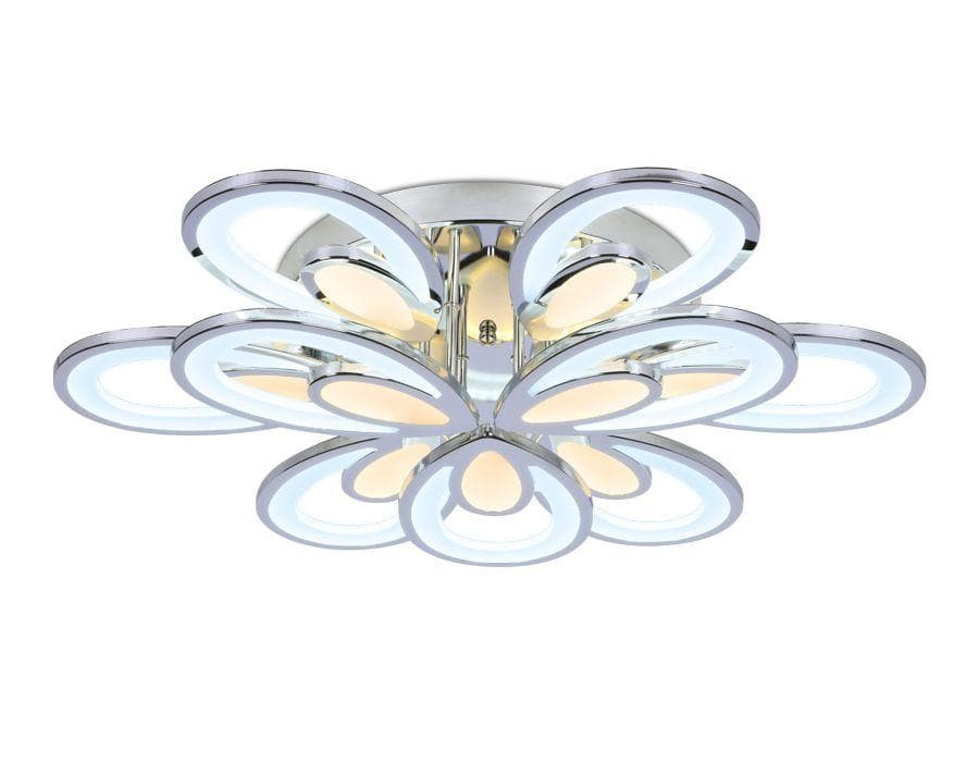 Ambrella Потолочный светодиодный светильник с пультом FA471/6+3 CH хром 198W 750*670*120 (ПДУ РАДИО 2.4) — миниатюра 2