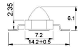 Arlight Мощный светодиод ARPL-1W-EPL IR850 60deg (Emitter) 019593 — миниатюра 2