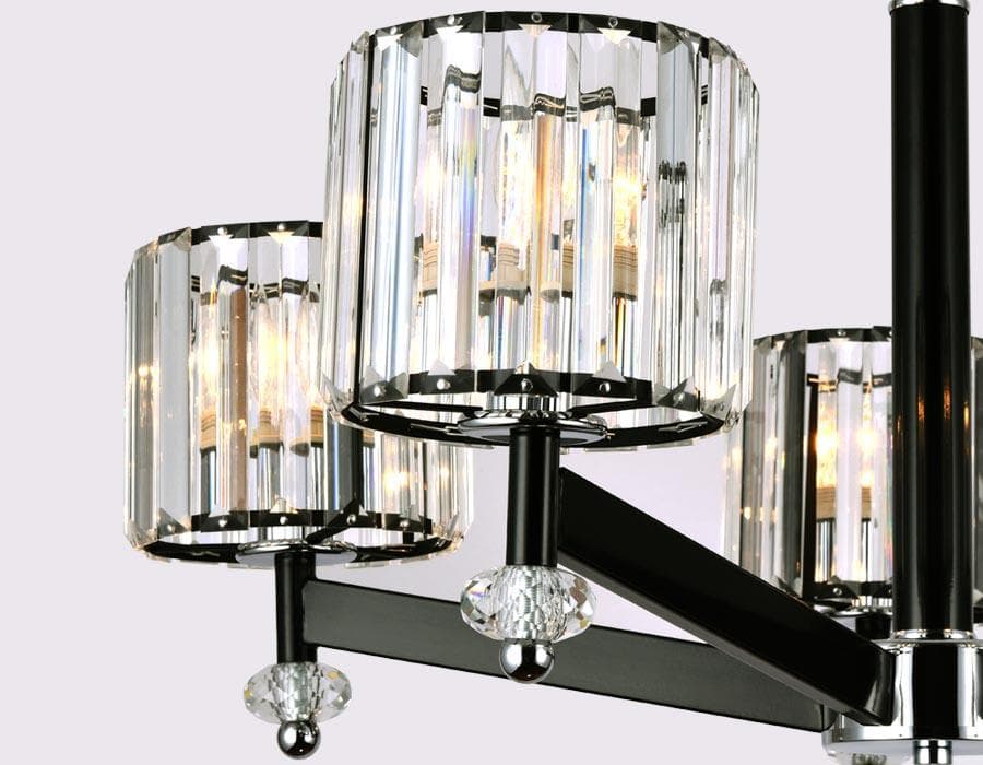 Ambrella Подвесная люстра с хрусталем TR5891/5 BK/CL черный/прозрачный E14 max 40W D630*530 — миниатюра 2