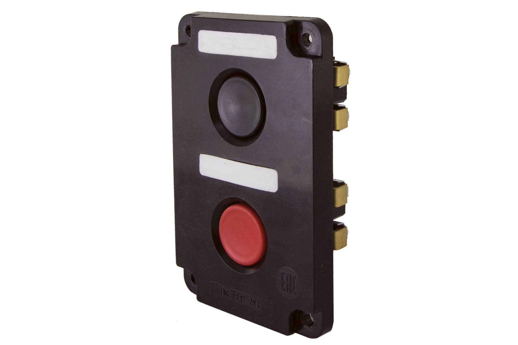 TDM ПКЕ 112-2 У3, красная и черная кнопки, IP40 SQ0742-0012