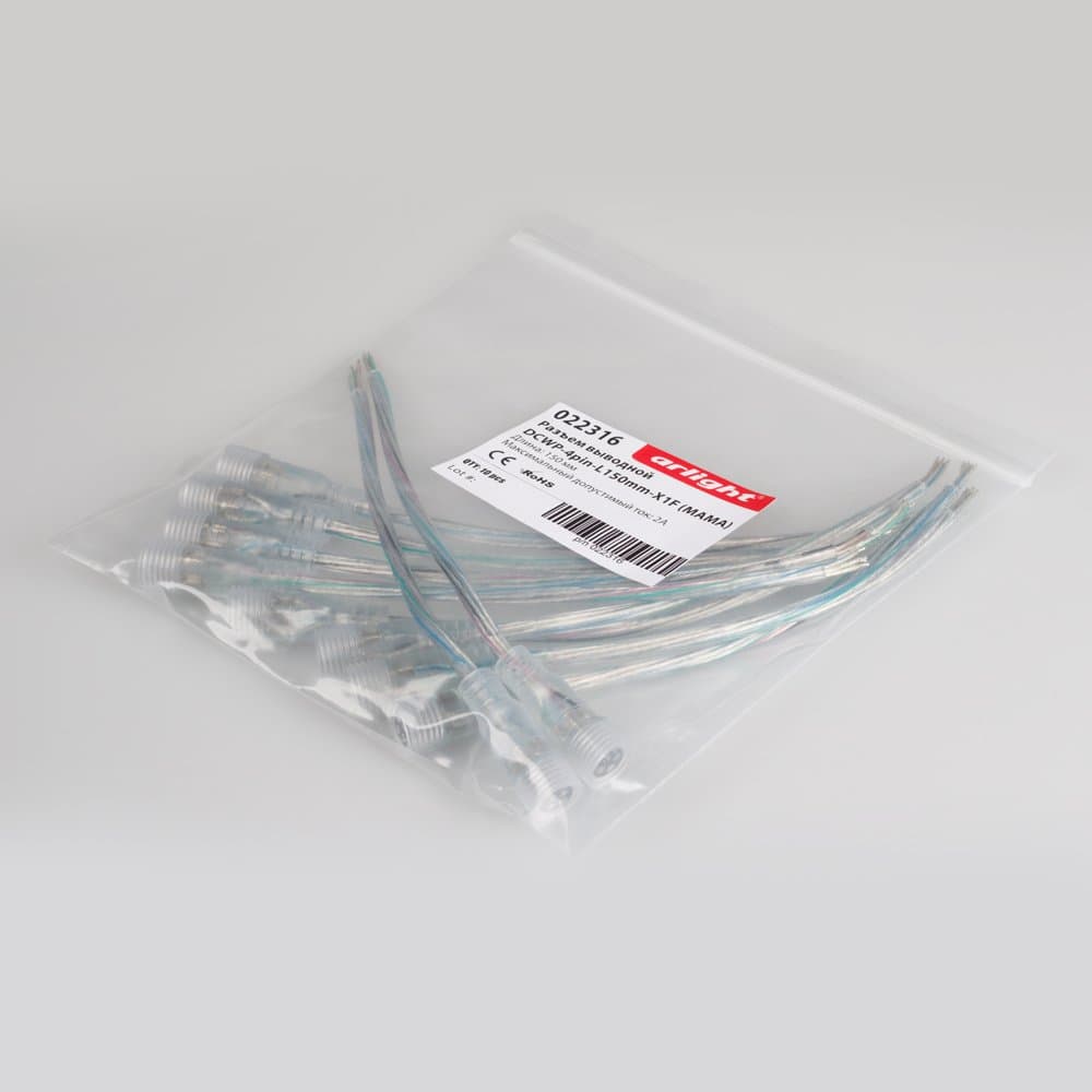 Arlight Разъем выводной DCWP-4pin-L150mm-X1F (MAMA) (-) 022316 — миниатюра 2