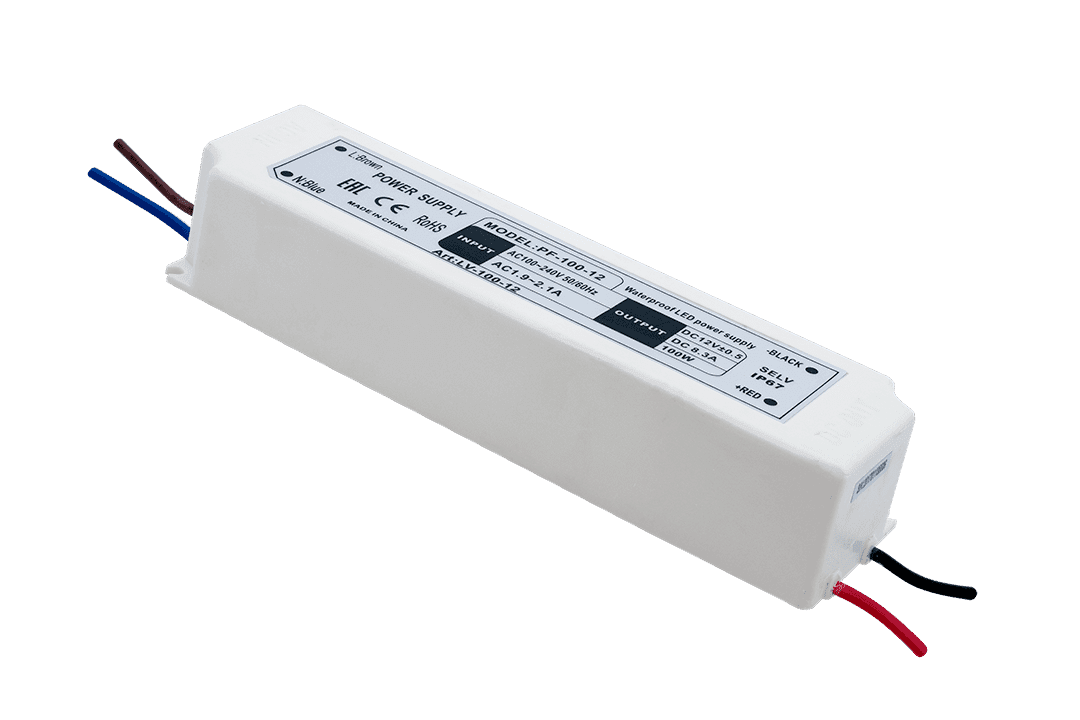 SWG Блок Питания для ленты IP 67 пластик 100 W, 12V LV-100-12