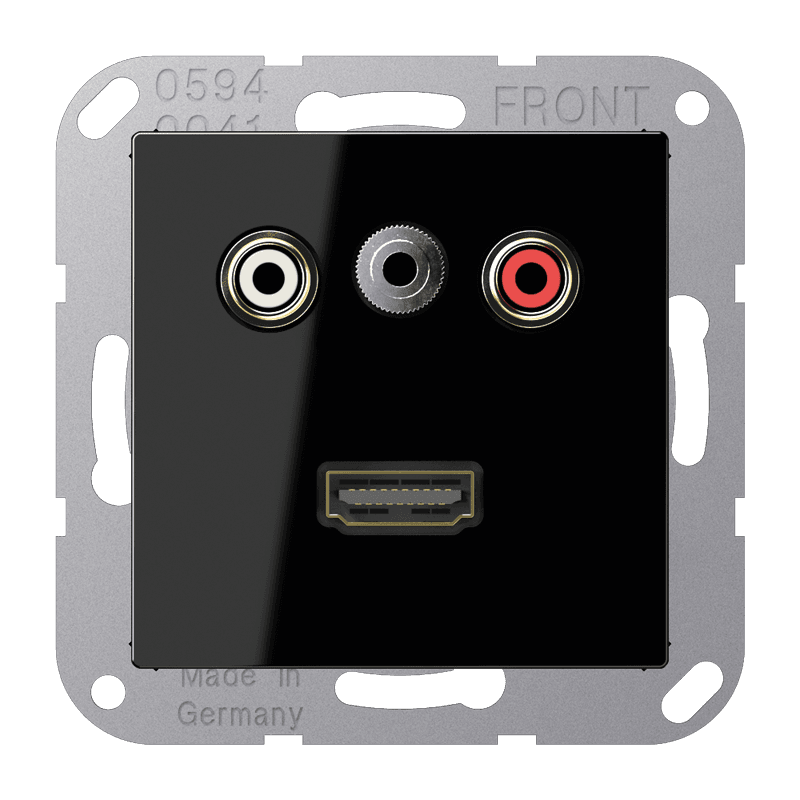 JUNG 2x Cinch Audio (RCA) / Stereo Jack (TRS 3.5 mm) / HDMI, чёрный MAA1082SW