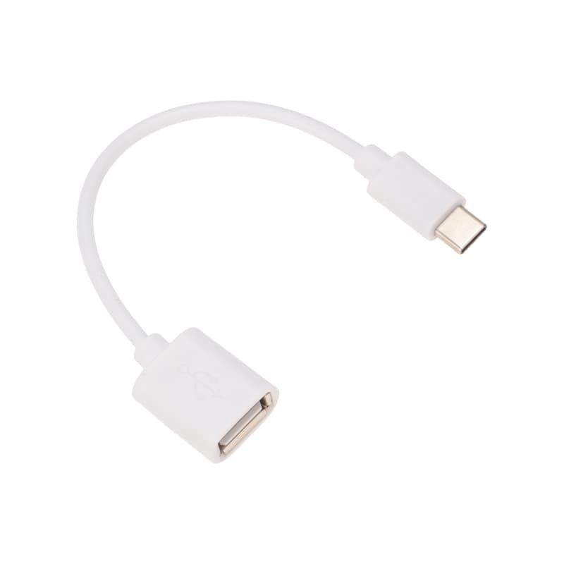 USB кабель OTG Type C на USB шнур 0.15M белый Rexant 18-1180