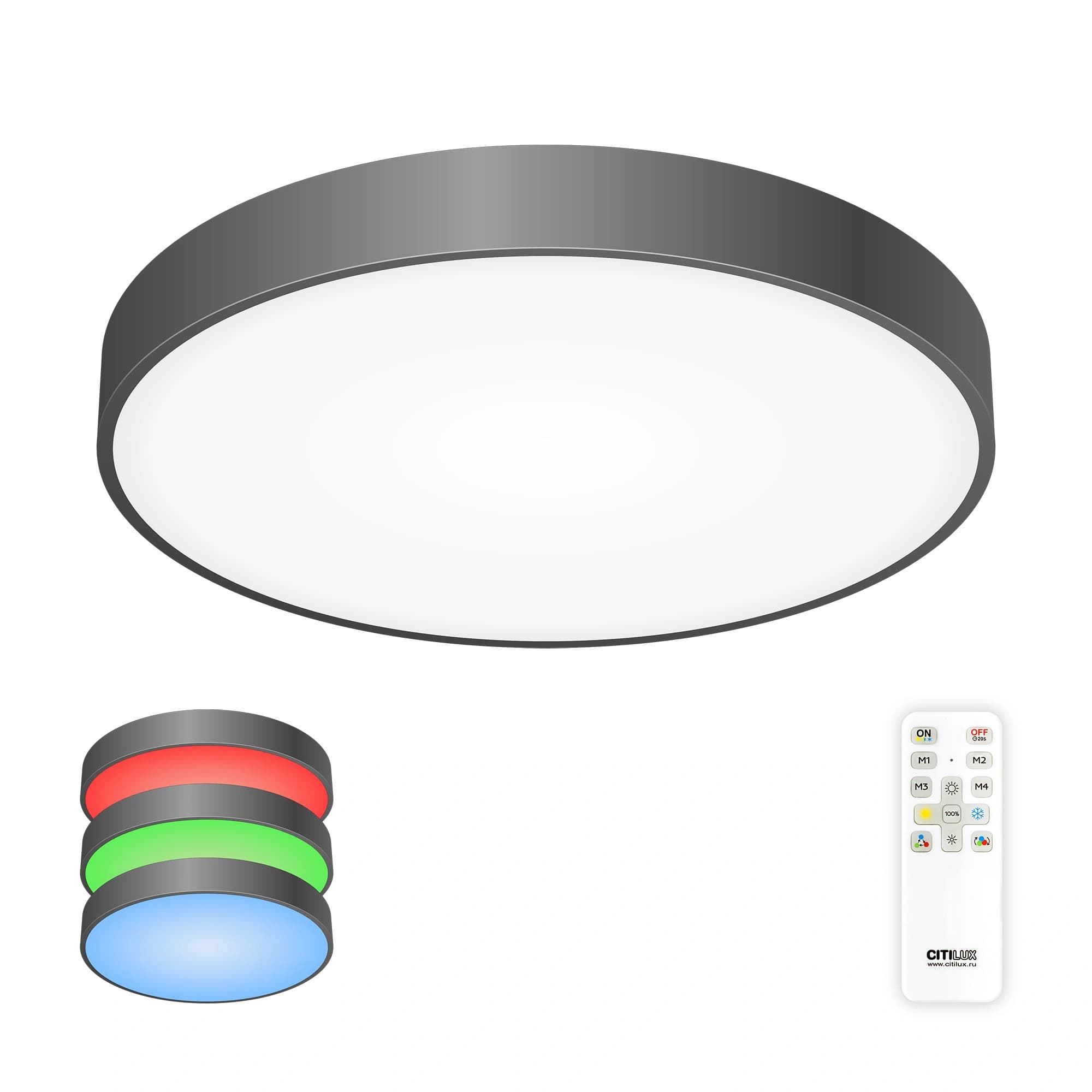 Citilux CL72495G1 Купер Черный Светильник потолочный с RGB