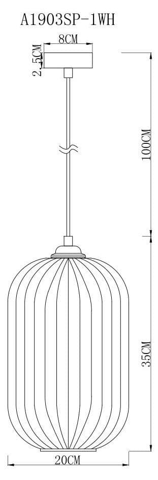 Arte Lamp A1903SP-1WH Подвесы — миниатюра 3