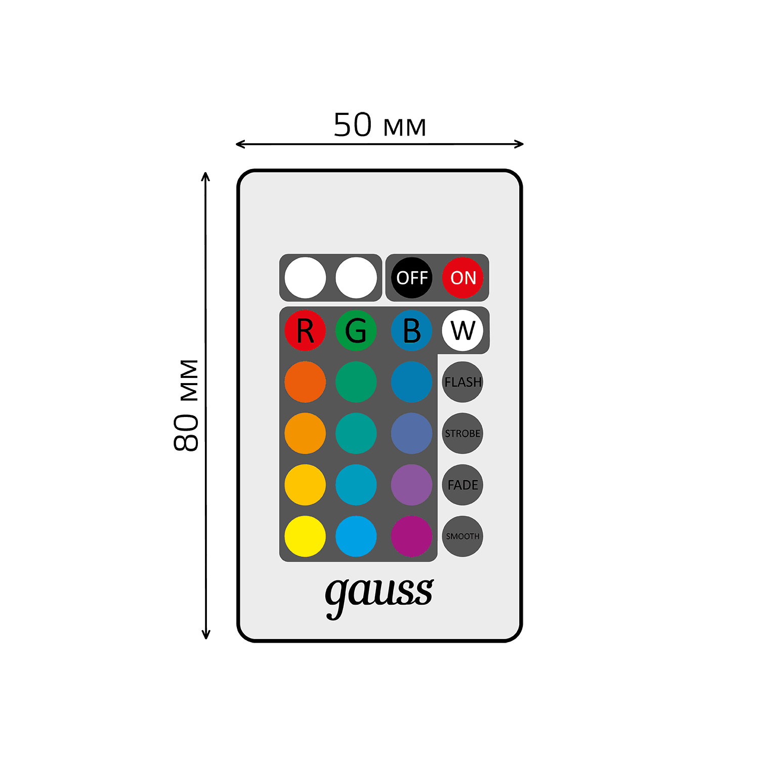 Gauss ИК пульт для управления RGBW-лампами LED 966412400 — миниатюра 2