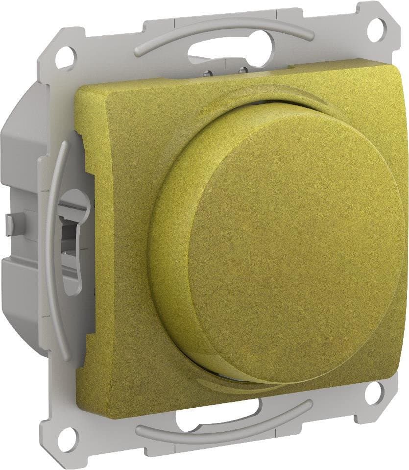 Systeme Electric Glossa Фисташковый Светорегулятор (диммер) повор-нажим, LED, RC, 400Вт, мех.