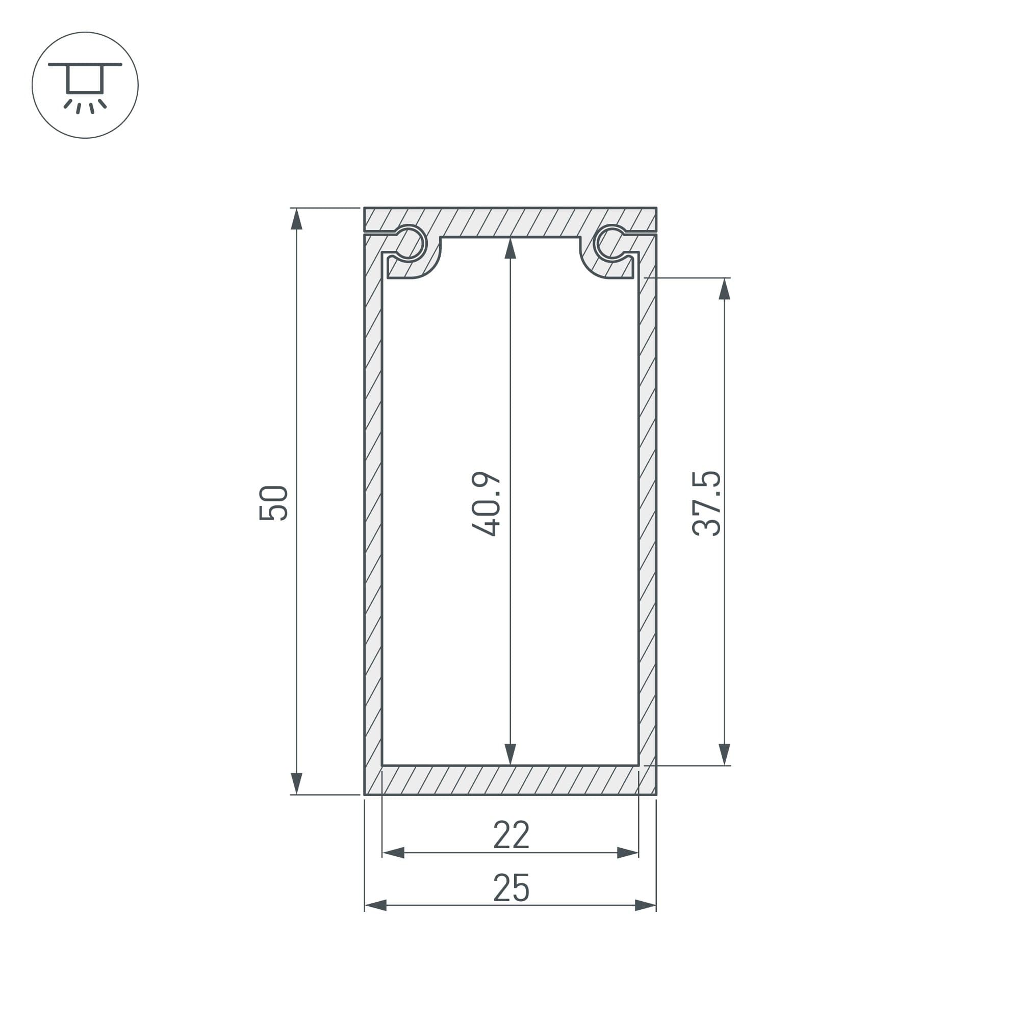 Arlight Потолочный короб для блока питания SL-BOX-440 (Алюминий) 033077 — миниатюра 4