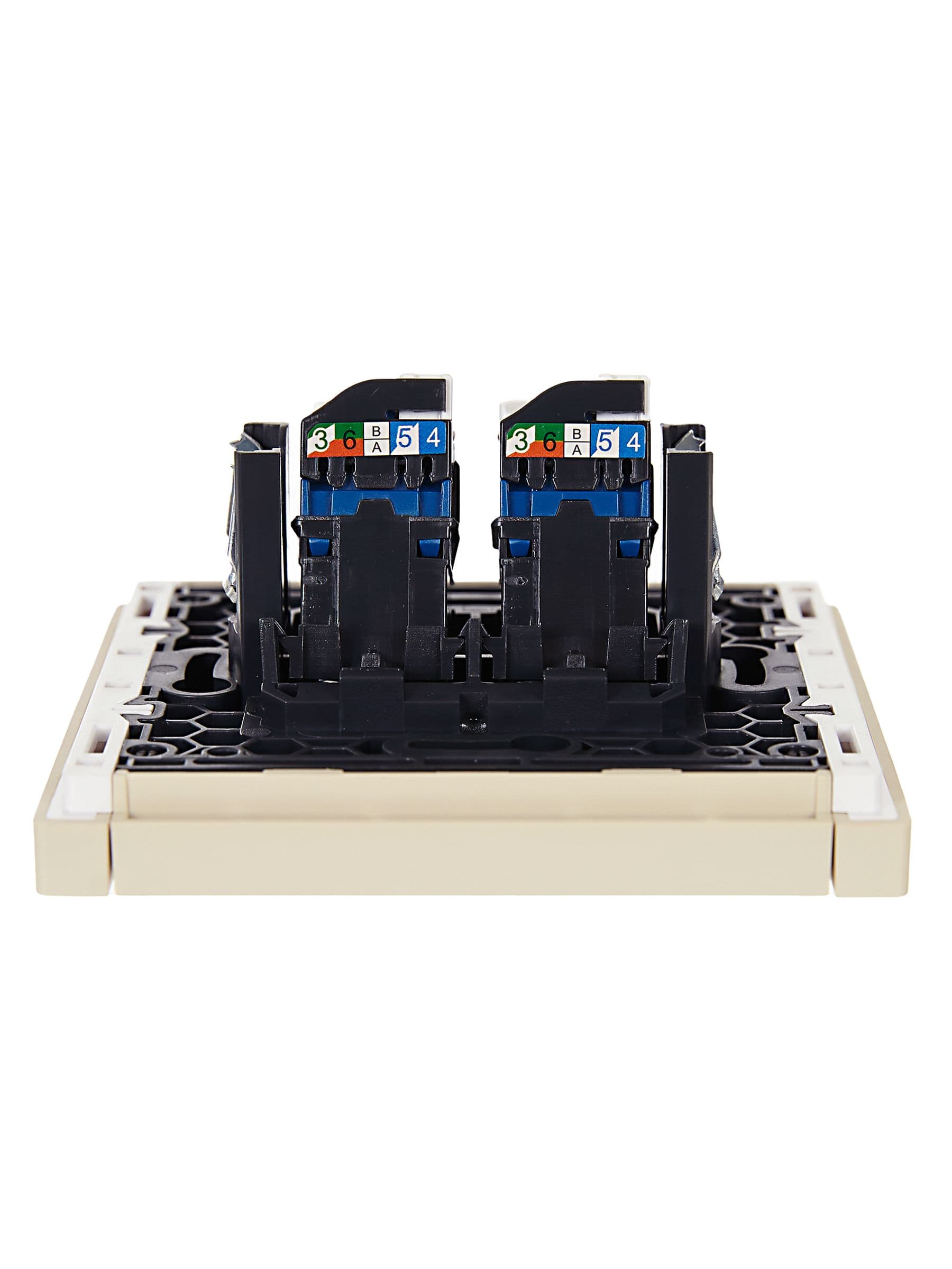 IEK FORTE&PIANO Ваниль Розетка комп. 2-ая RJ45 кат.6 FP434 — миниатюра 5