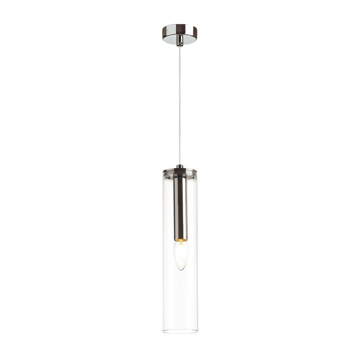 Odeon Light 4695/1 ODL20 379 хром/прозрачный Подвес E14 1*40W KLUM — миниатюра 1