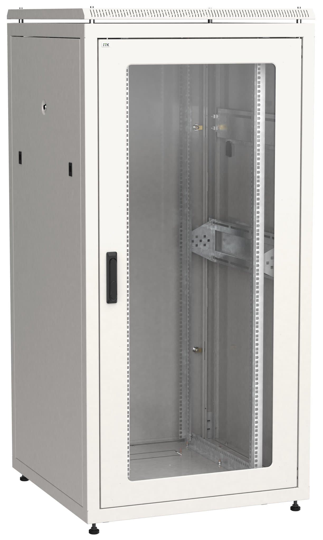 IEK LINEA N ITK 33U 800х800мм стеклянная передняя дверь,, задняяя металлическая серый LN35-33U88-GM