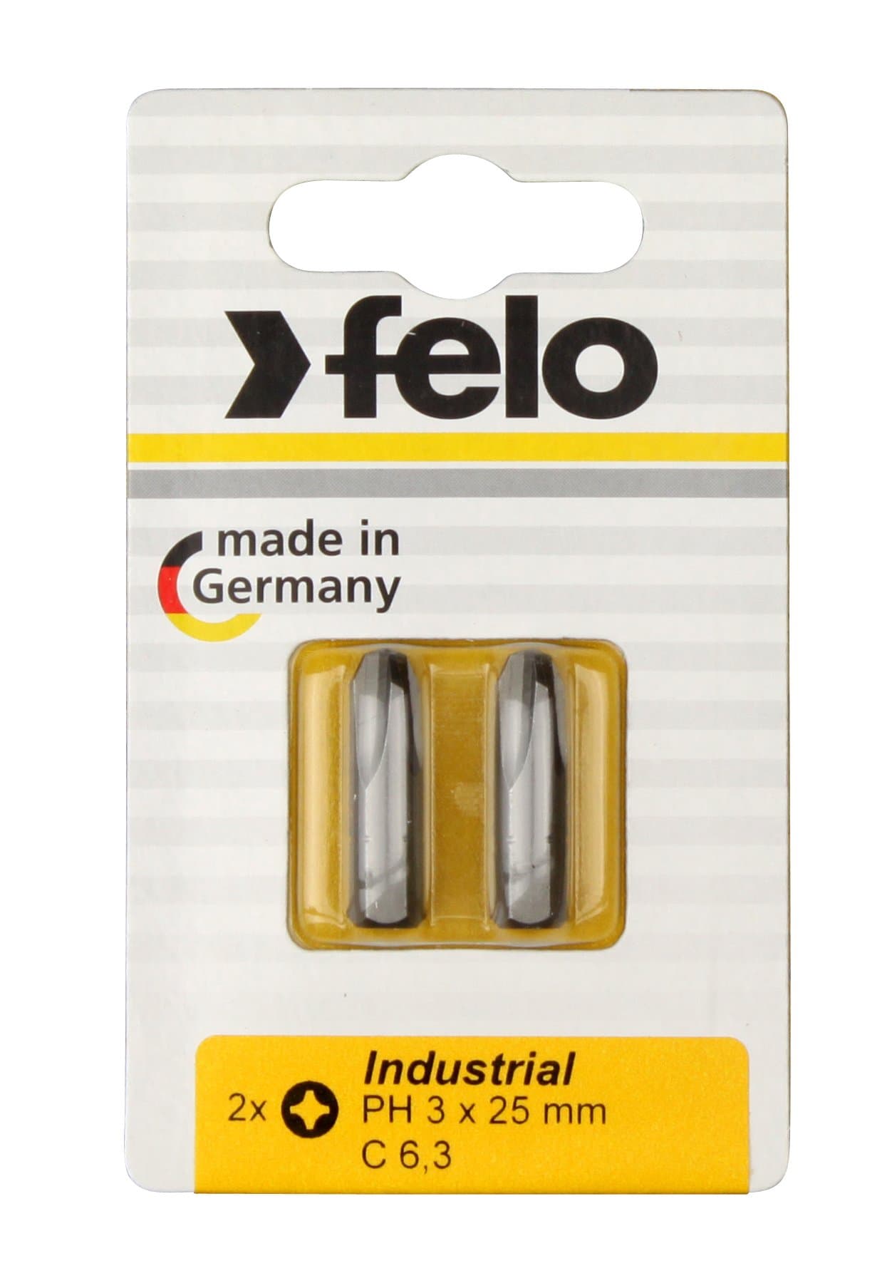 Felo Бита крестовая PH 3X25, серия Industrial, 2 шт в блистере 02203036 — миниатюра 1