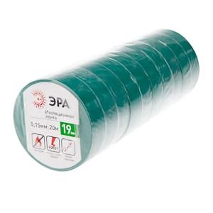 ЭРА 43645/43638 ПВХ-изолента 19мм*20м зеленая — миниатюра 2