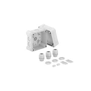 OBO Bettermann Распределительная коробка X02, IP 67, 95х95х72 мм, с 3-я кабельными вводами V-TEC M20 2005032 — миниатюра 2