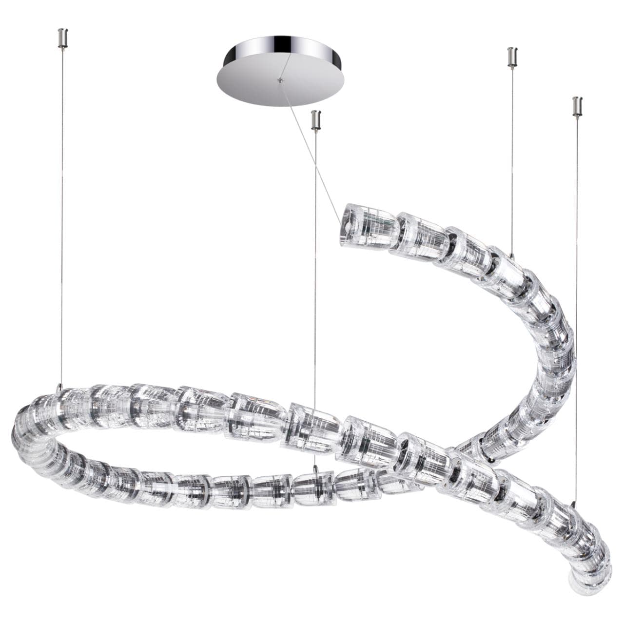 Odeon Light 5010/129L L-VISION ODL23 423хром/прозрачный/металл/акрил Люстра подвесная LED 129W 4000K 3200Лм SERPA — миниатюра 1