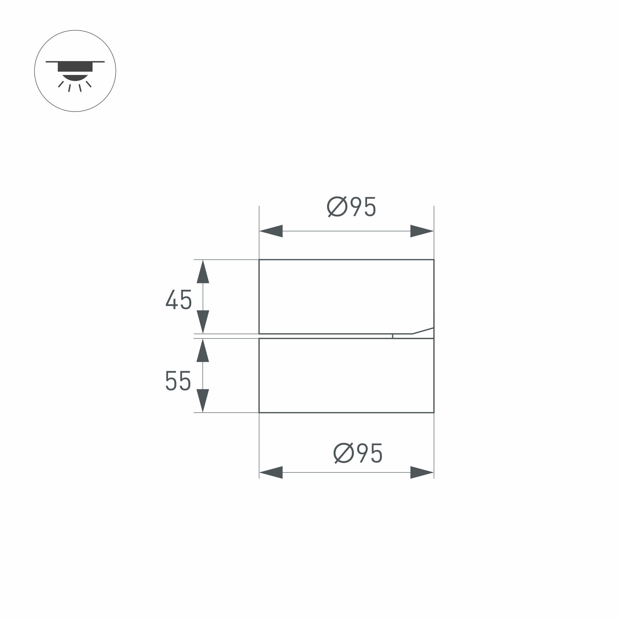 Arlight Светильник SP-RONDO-FLAP-R95-16W Day4000 (BK, 110 deg) (IP40 Металл, 3 года) 028157 — миниатюра 2