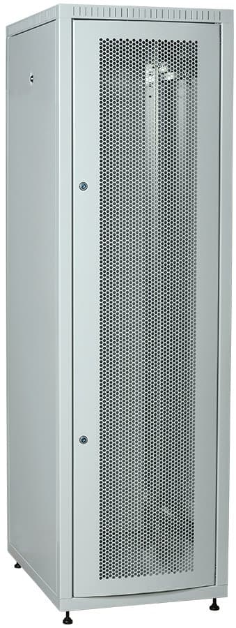 IEK LINEA E ITK Шкаф LINEA E 42U 600х800мм двери 2шт перф. и метал. сер. LE35-42U68-PM