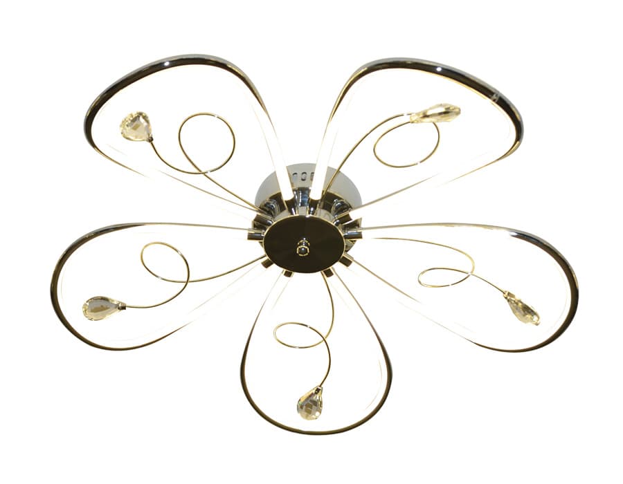 Ambrella Потолочный светодиодный светильник LC575/5 CH хром 65W 4200K 620*620*110 (Без ПДУ)