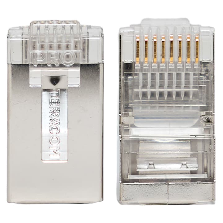 EKF TeraLINK PRO Коннектор RJ-45 TeraLINK PRO экранированный 8P8C 30мкд Cat.5E универсальный (упак.20шт) — миниатюра 3