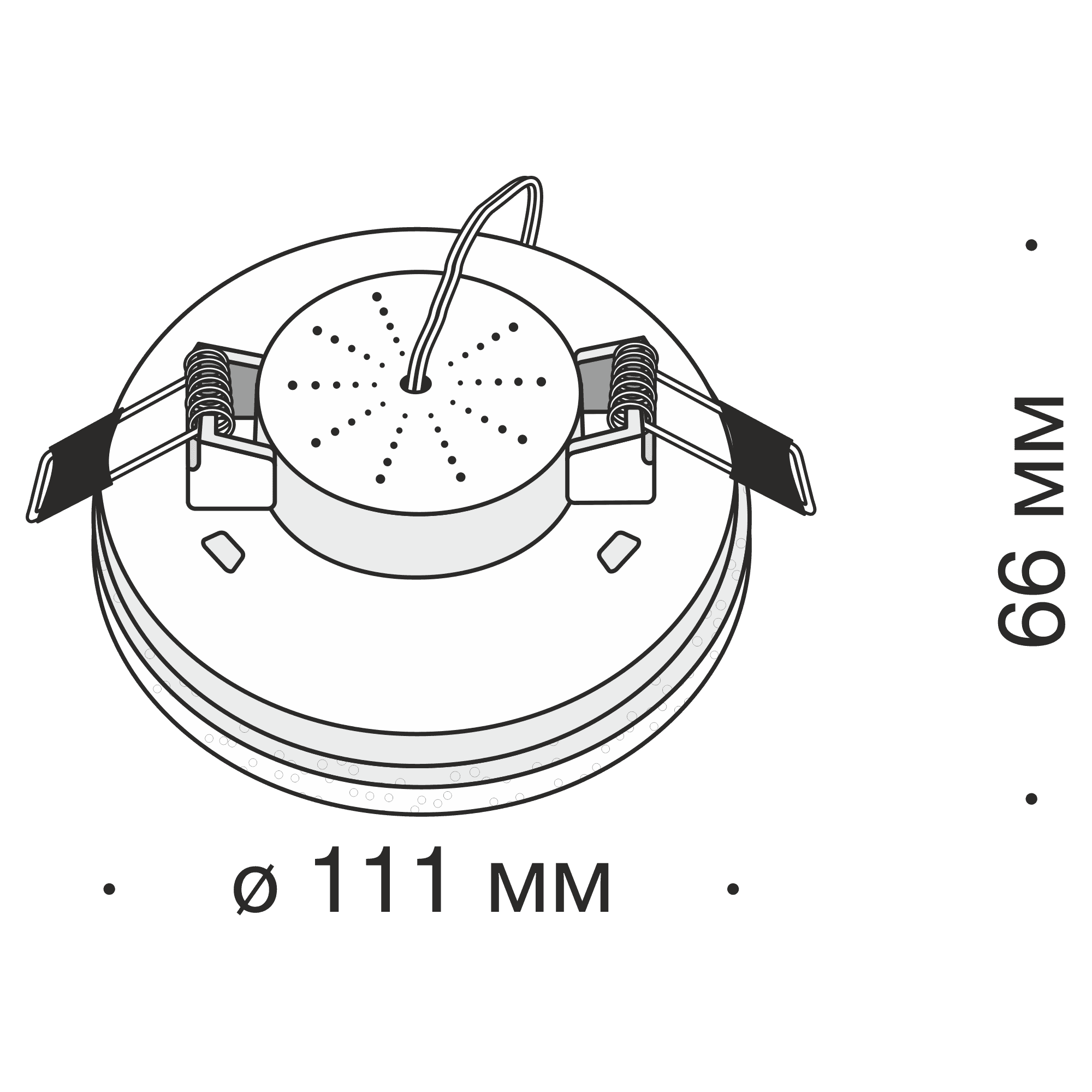 Maytoni DownLight Plastic Белый Встроенный светильник 1xLED 360Lm 6W — миниатюра 4