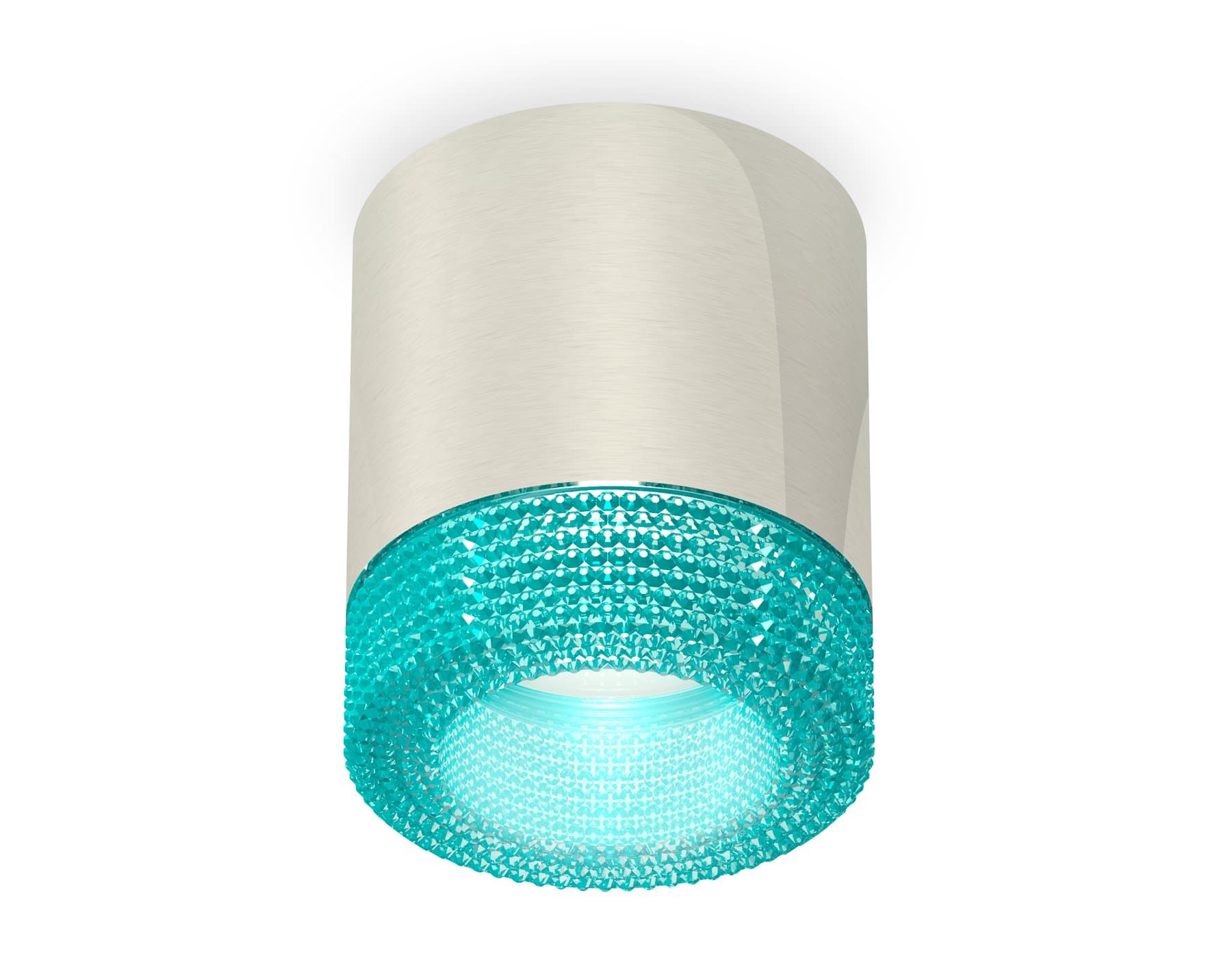 Ambrella Комплект накладного светильника с композитным хрусталем XS7405005 PSL/BL серебро полированное/голубой MR16 GU5.3 (C7405, N7194) — миниатюра 1