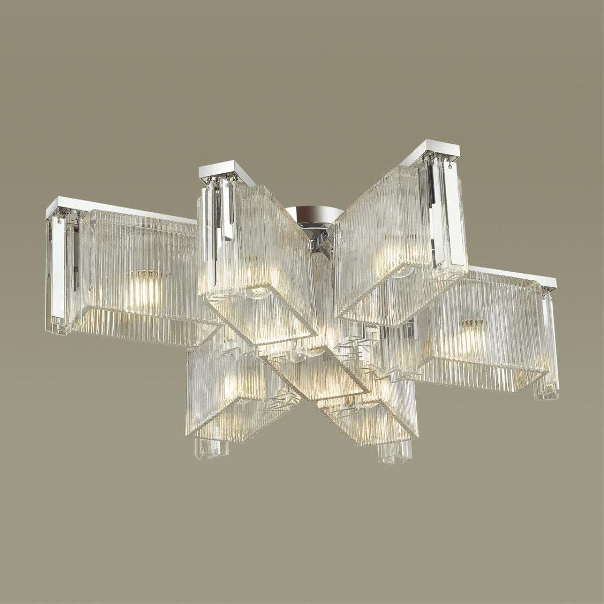 Odeon Light 4871/7C HALL ODL_EX22 57 хром/прозрачный/стекло Люстра потолочная E14 7*40W GATSBY — миниатюра 4