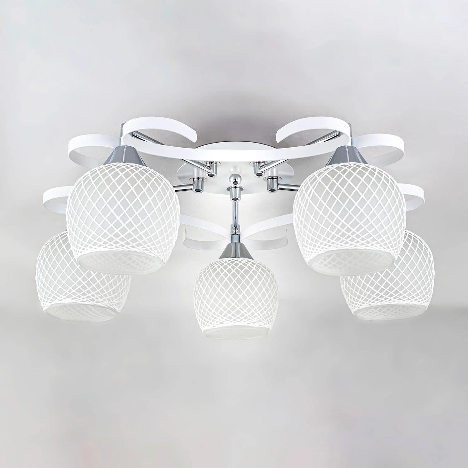 Citilux CL171151 Сюзи Белая+Хром Светильник Люстра — миниатюра 4